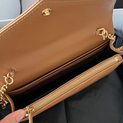 Saint Laurent Cassandre Envelope Chain Wallet — 9