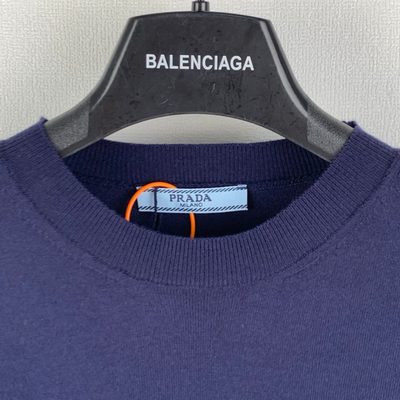 Prada navy blue silk crew-neck — 5