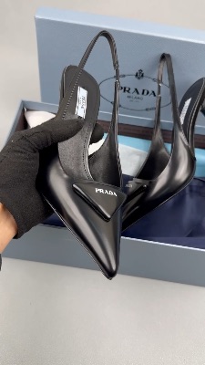 Prada brushed leather slingback pumps — 5
