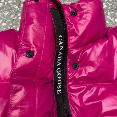 Canada Goose hot pink, quilted, cropped puffer jacket — 7