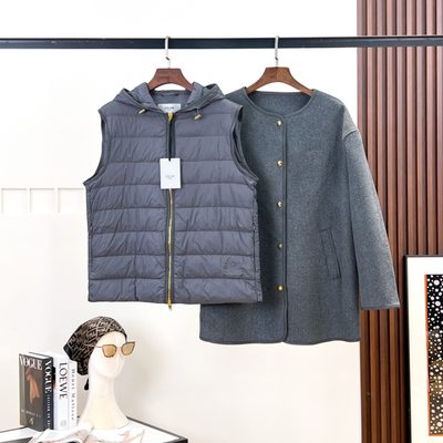 Moncler Reposse 3-in-1 Wool & Cashmere Short Down Jacket, which includes a detachable hooded quilted — 3