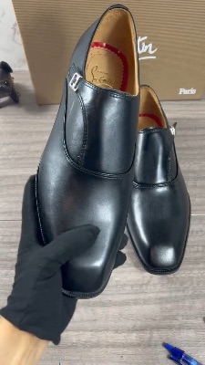 Christian Louboutin Chambelimonk calfskin monk strap shoes — 5