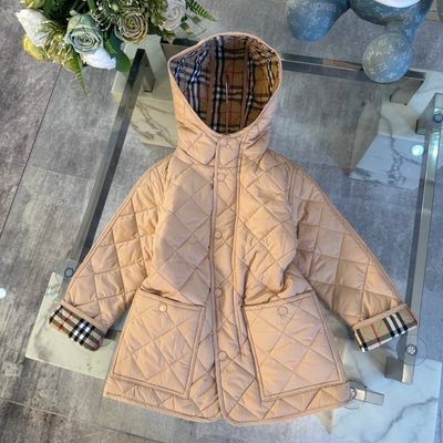 Burberry Kids Quilted Hooded Parka — 9