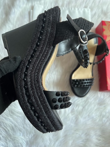 Christian Louboutin Madmonica 120 spiked espadrille wedge sandals — 4
