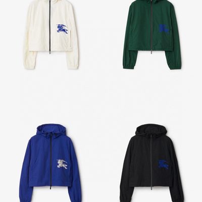 Burberry Cropped Nylon Hooded Jacket — 9