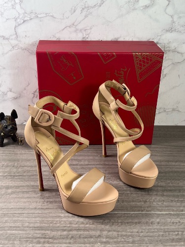 Christian Louboutin Choca 150 nude platform sandals — 4