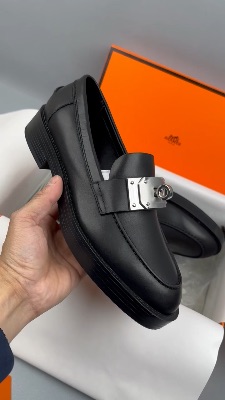 Hermès Black Calfskin Hot Loafers — 5