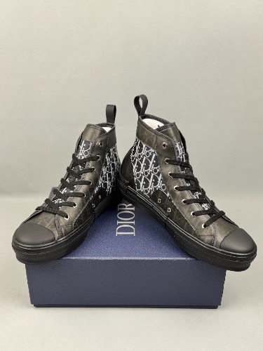Dior B23 high-top sneakers in black canvas oblique — 4