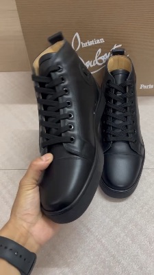 Christian Louboutin Louis Flat Calf Black high-top sneakers — 5