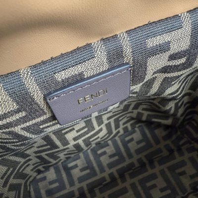 Fendi Brown FF Jacquard Fabric Backpack (T) — 8