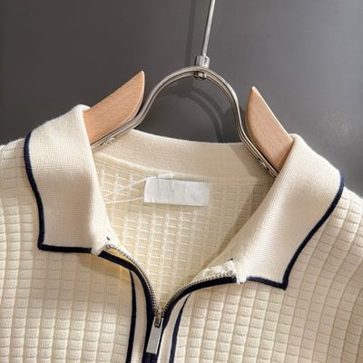 LV long-sleeve knit polo sweater — 4