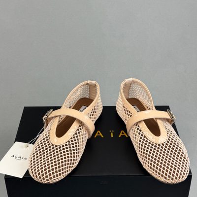 Alaïa beige mesh ballet flats — 4