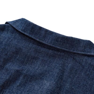 Prada men's navy blue denim bowling shirt — 4