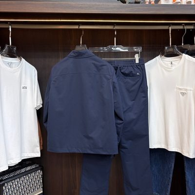 Burberry Hodson Reversible Jacket paired with matching trousers — 3