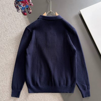 long-sleeve knit polo sweater — 9
