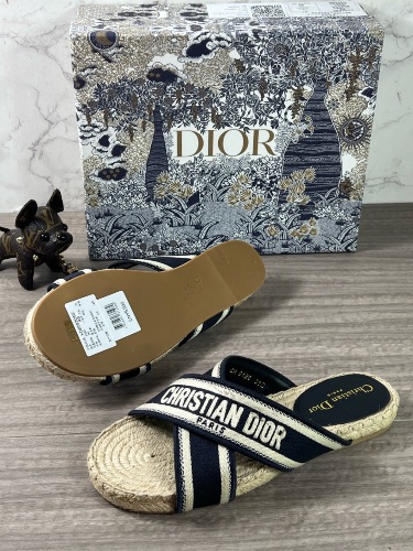 Dior Granville espadrille slide sandals