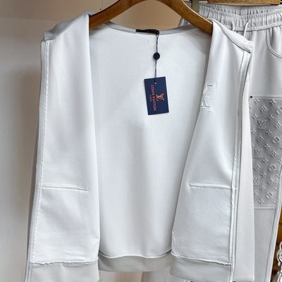 Lv zip-up hoodie and matching sweatpants set — 3