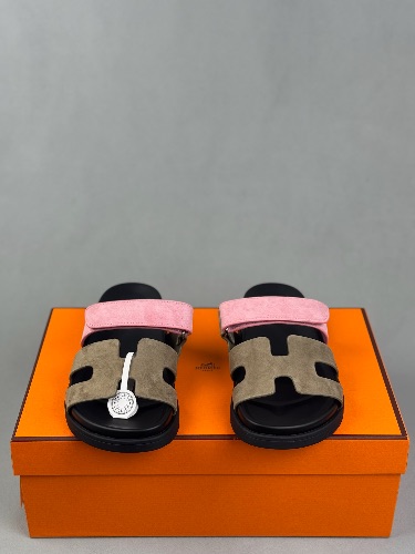 Hermès Suede Goatskin Women's Chypre Sandals — 3