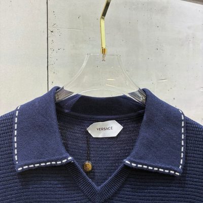 Versace men's cotton knit polo shirt — 5