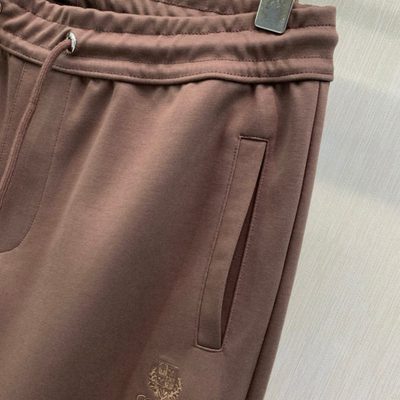 Loro Piana black zip-through overshirt and matching drawstring trousers set — 4