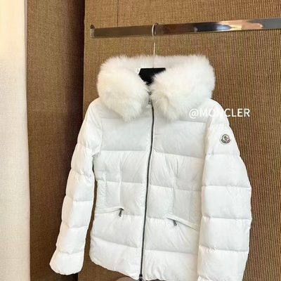 Moncler Boed Hooded Shearling-Trimmed Short Down Jacket — 6