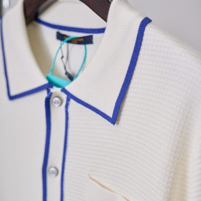 Louis Vuitton white waffle-knit polo shirt — 4