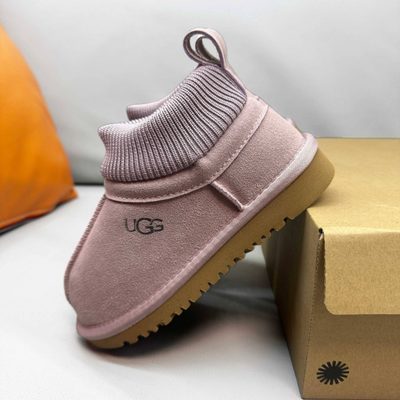 UGG Kids' Stretch-Cuff Suede Snug Boots — 5