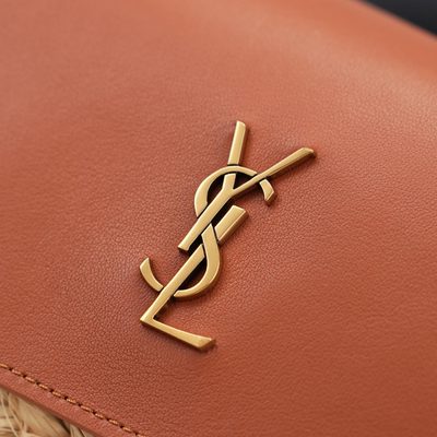 Saint Laurent Manon Mini Raffia and Leather Shoulder Bag — 9
