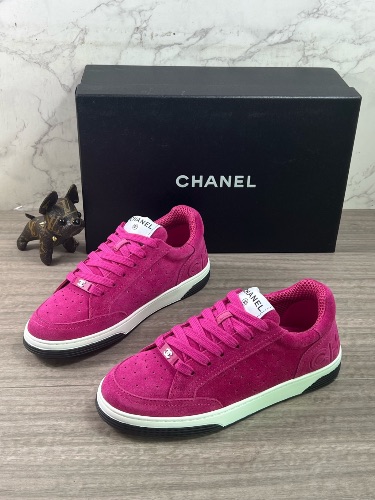 Chanel Suede Calfskin Logo Sneakers — 3