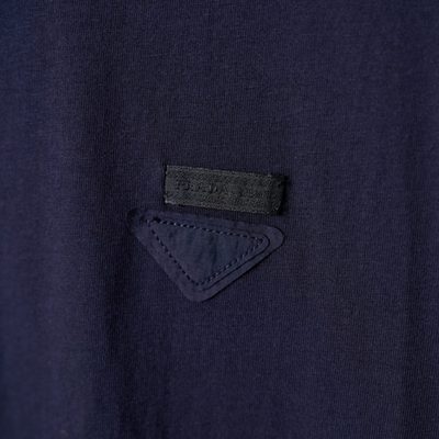 Prada triangle-logo cotton T-shirt — 6