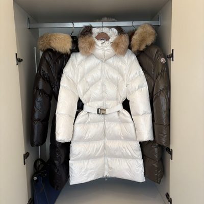 Moncler Boedic Hooded Long Down Jacket — 7