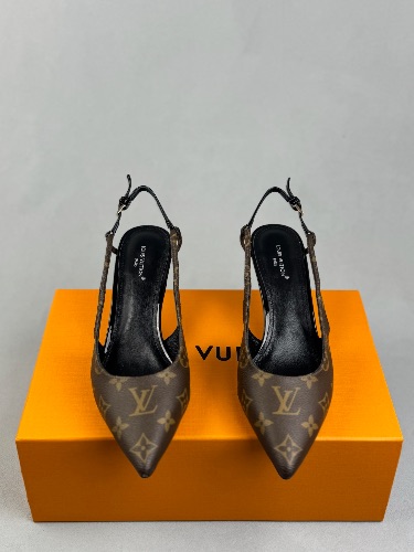 Louis Vuitton Monogram canvas Cherie slingback pumps — 3