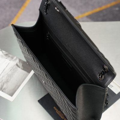 Saint Laurent So Black Mixed Matelassé Envelope Bag — 11