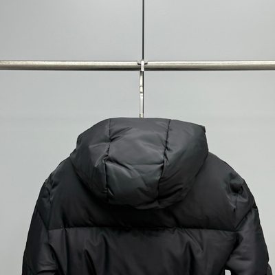 Prada Re-Nylon Belted Hooded Short Puffer Jacket — 8
