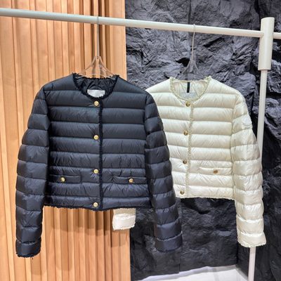 Moncler Fleurs Bouclé-Trimmed Short Down Jacket — 3