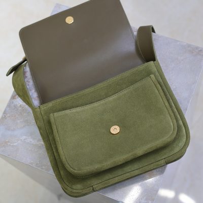 Saint Laurent Small Niki Suede Satchel — 7