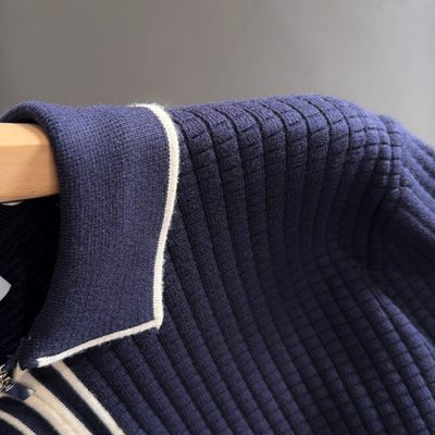 Dior knitted zip-up polo sweater — 5