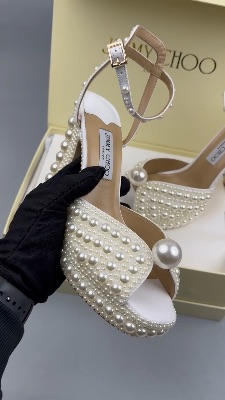 Jimmy Choo Sacaria 120 white satin platform sandals — 5