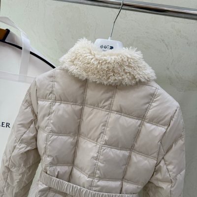 Moncler Cygnes Belted Short Down Jacket — 10