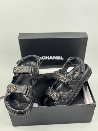 Chanel quilted calfskin "Dad" sandals