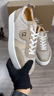 Christian Louboutin Happyrui leather-trimmed sneakers — 5
