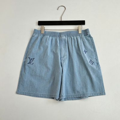 Louis Vuitton Embroidered Signature Chambray Shorts — 3