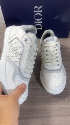 Dior B27 Low sneakers in a white and gray colorway — 5