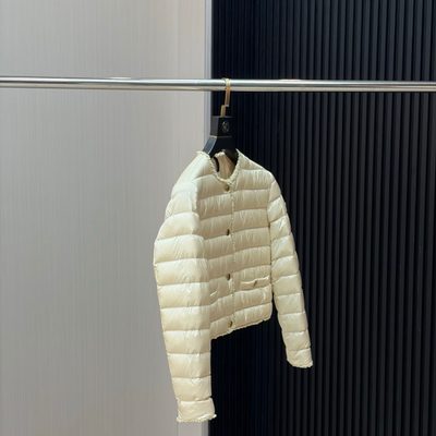 Moncler Fleurs Bouclé-Trimmed Short Down Jacket — 3