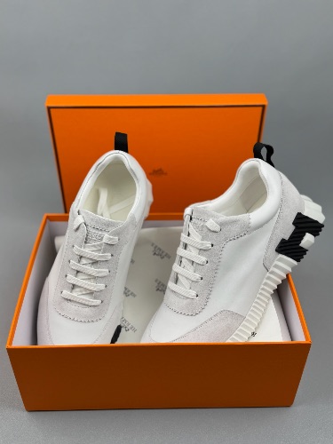 Hermès Bouncing sneakers in white and gray