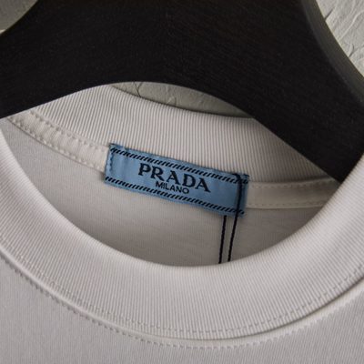 Prada raised logo round-neck T-shirt — 6