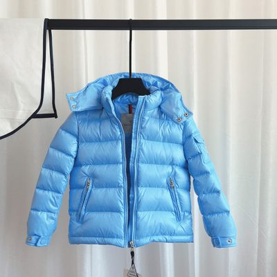 Moncler Enfant Maya Hooded Short Down Jacket — 8