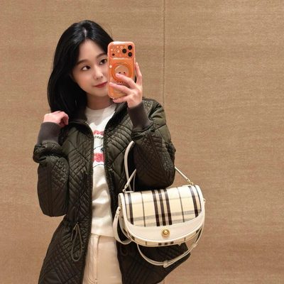 Burberry Micro Check-Stitch Nylon Wakerley Jacket — 6