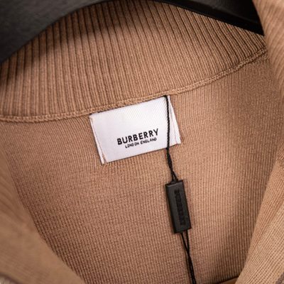 Burberry Check Wool and Cashmere Half-Zip Sweater — 3
