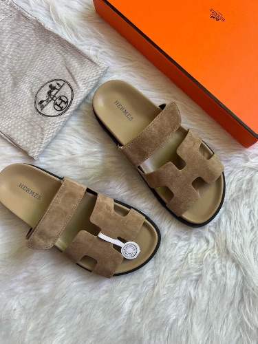 Hermes Chypre suede goatskin sandals